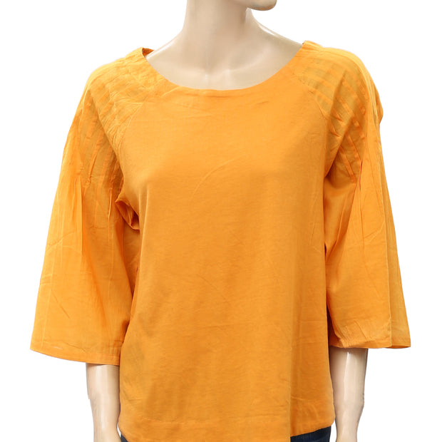 Maeve Anthropologie Charlotte 车缝褶上衣