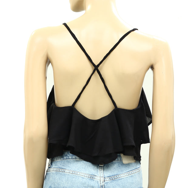 Kimchi Blue Ruffle Criss Cross Top
