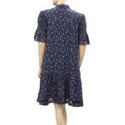 APIECE APART Navy Night Floral Mini Dress S