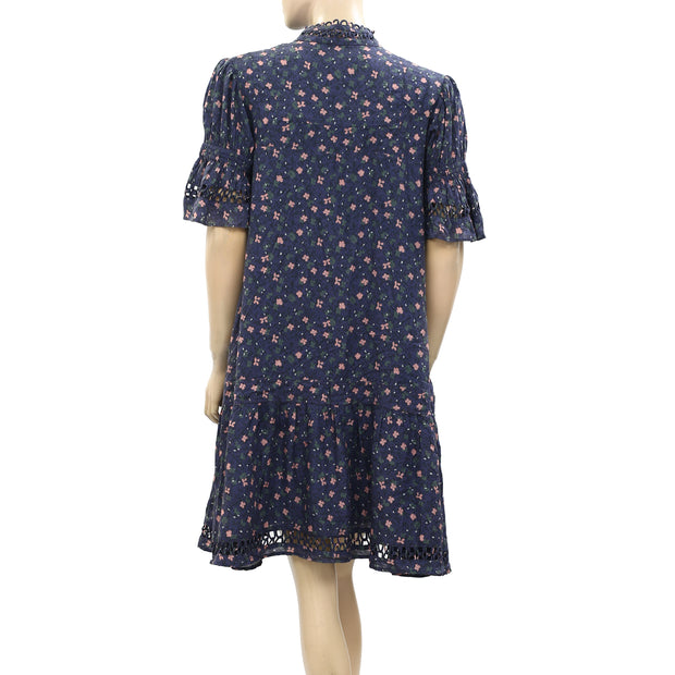 APIECE APART Navy Night Floral Mini Dress S