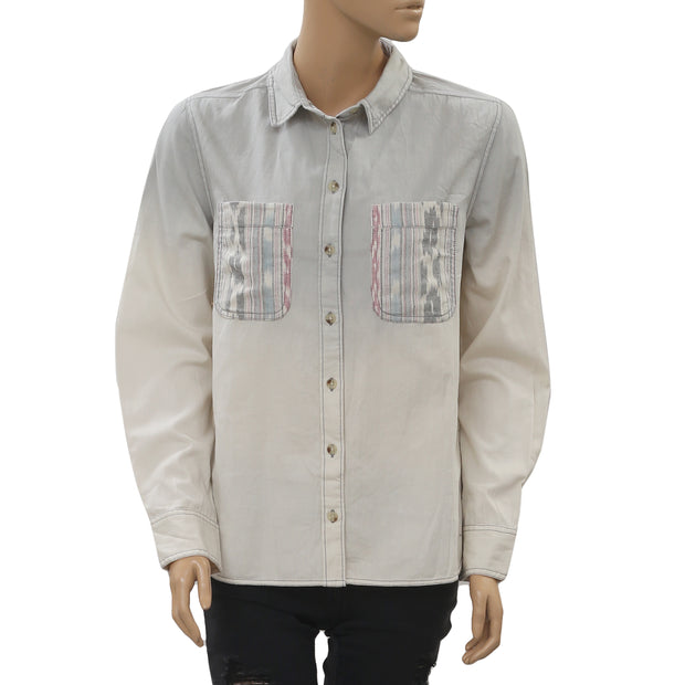 BDG Urban Outfitters Breezy Chambray Shirt Top M