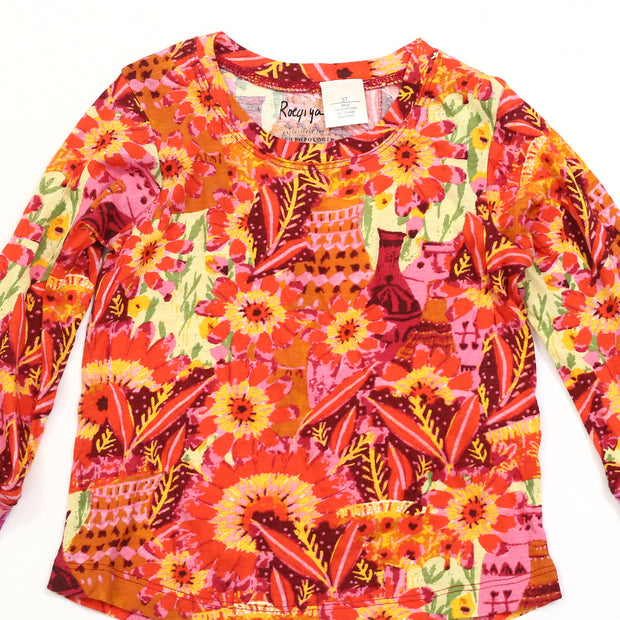 Anthropologie Roeqiya Kids Girls Floral Printed Top & Pants Set 3 Years