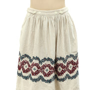 Belair Women Embroidered Beige Skirt  S