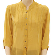 Anthropologie Buttondown Tunic Shirt Top XS