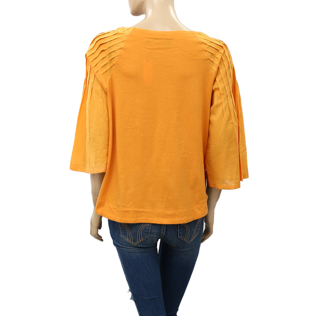 Maeve Anthropologie Charlotte 车缝褶上衣