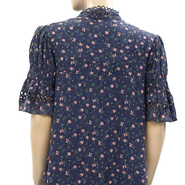 APIECE APART Navy Night Floral Mini Dress S