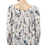 Kimchi Blue Urban Outfitters Floral Printed Blouse Top M