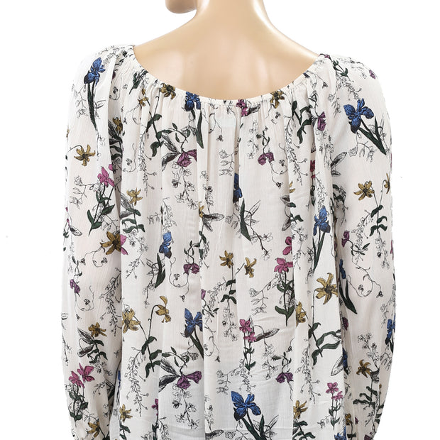 Kimchi Blue Urban Outfitters Floral Printed Blouse Top M