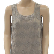By Chico's Mesh Embroidered Blouse Tank Top S