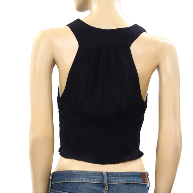 Free People Floral Mesh Tank Cropped Top XS