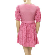 Odd Molly Anthropologie Eyelet Embroidered Mini Dress XS 0