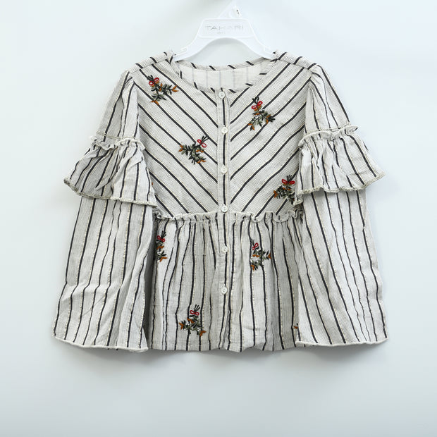 White Chocolate Kids Baby Girl Buttondown Top 3-4 Year