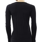 Zadig & Voltaire Tunic Button Solid Black T-Shirt Top