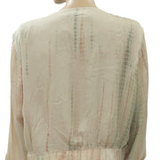 Frye x Anthropologie Drapey Tie-Dye Print Mandira Jacket Top XL