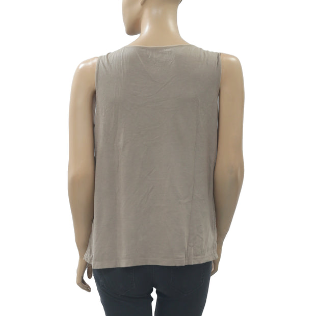 By Chico's Mesh Embroidered Blouse Tank Top S