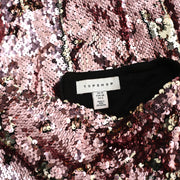 Topshop Sequin Drape Pensil Mini Skirt S6