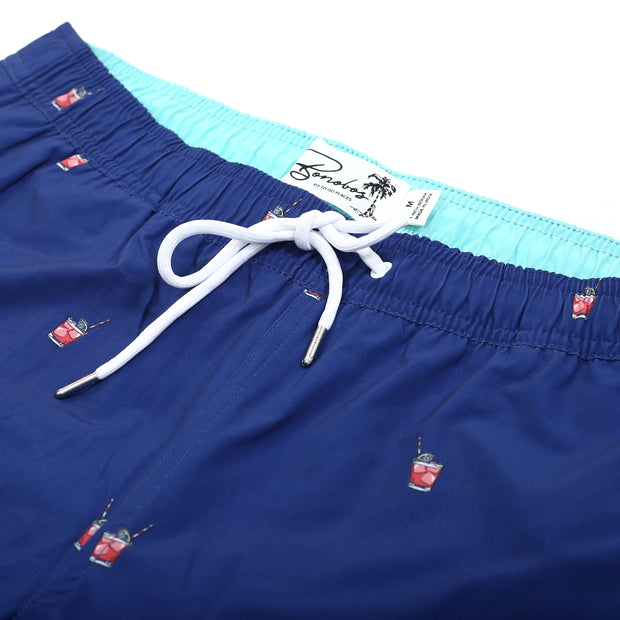 Bonobos Riviera Recycled Swim Trunks Spritz Printed Navy Shorts M