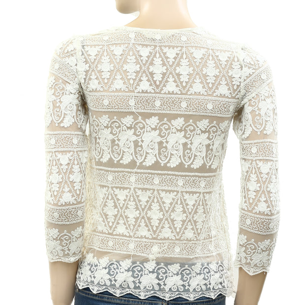 Denim &amp; Supply Ralph Lauren 花卉刺绣衬衫上衣 XS
