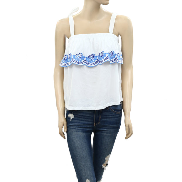 Lilly Pulitzer Benita Scalloped Blouse Tank Top