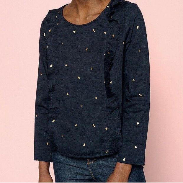 Des Petits Hauts Wilfried Frutti Printed Blouse Top M T-2
