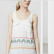 Anthropologie Leifnotes Embellished Tank Tunic Top XS 0