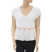 Lilka Anthropologie Embroidered Crop Blouse Top S