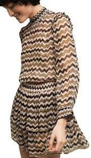 HD In Paris Anthropologie Sierade Zigzag Mini Dress XS