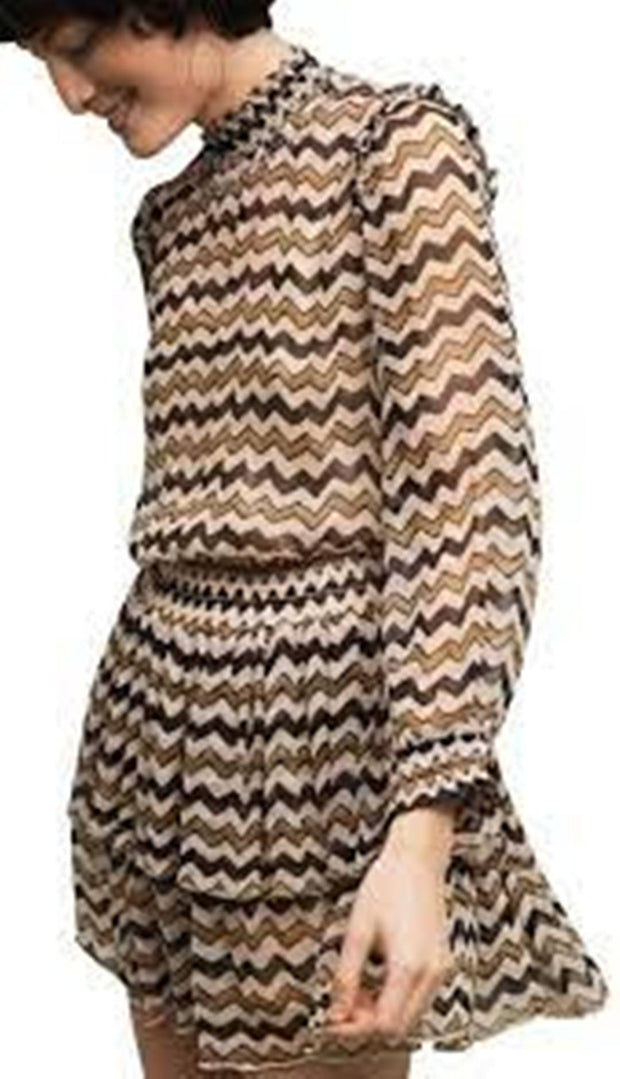 HD In Paris Anthropologie Sierade Zigzag Mini Dress XS