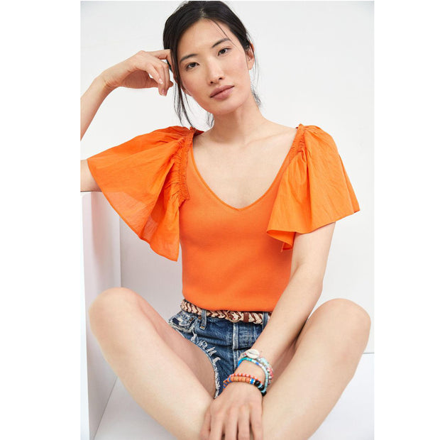 Maeve Anthropologie 飘袖衬衫上衣
