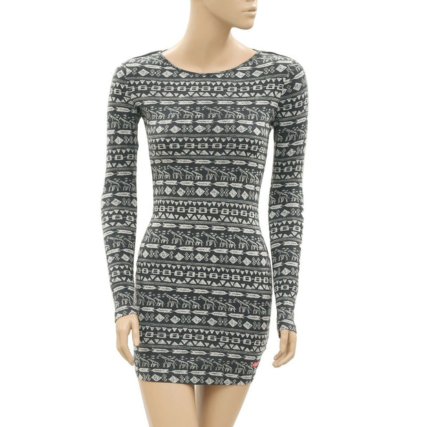 Biilabong Animal Printed Cutout Mini Dress S