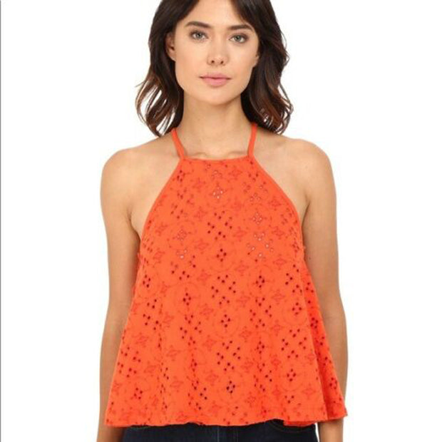 Free People Dream Date Lace-Up Trapeze Top