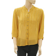 Anthropologie Buttondown Tunic Shirt Top XS
