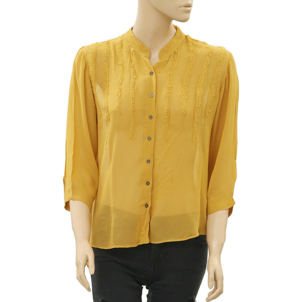 Anthropologie Buttondown Tunic Shirt Top XS