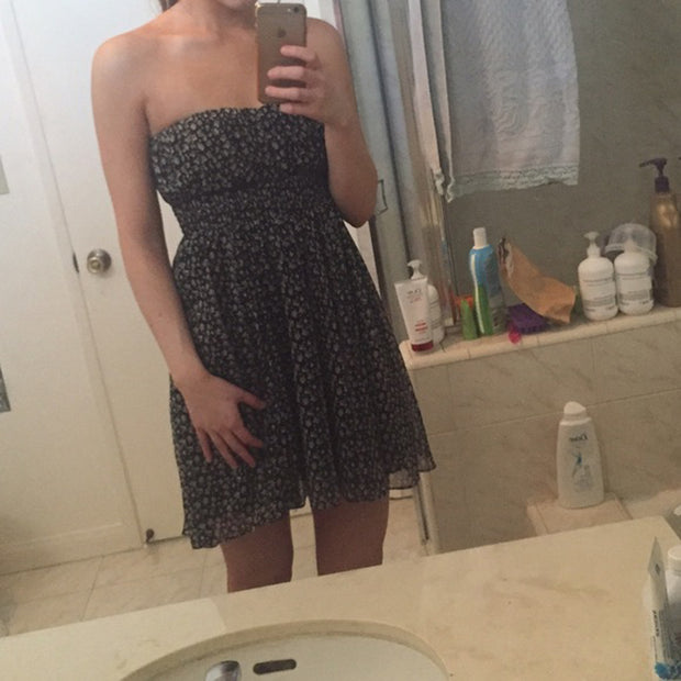 Kimchi Blue Urban Outfitters Floral Printed Mini Tube Dress S