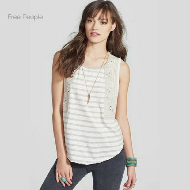 Free People Wear Your Sparkle Blouse Top S
