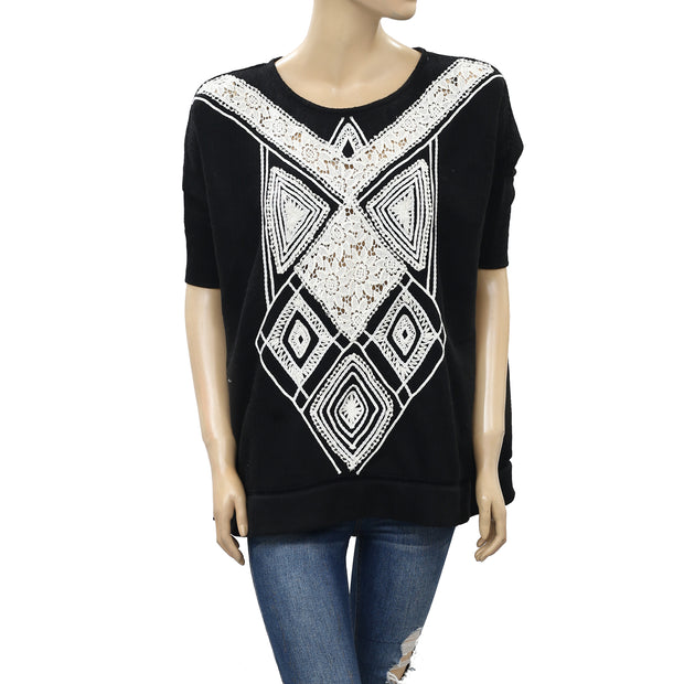 Soft Surroundings Patchwork Blouse Top S