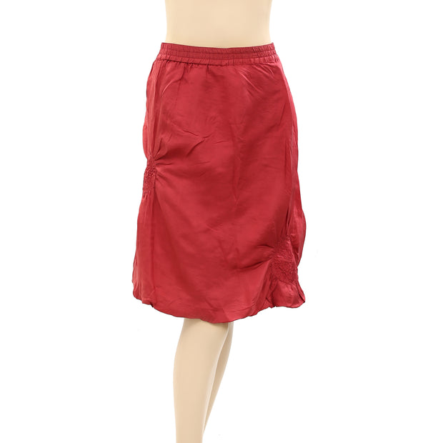 EP By Easton Pearson Shirred Solid Mini Skirt S