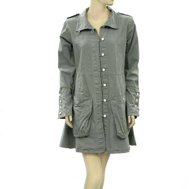 EWA I WALLA Buttondown Coat Jacket Dress S