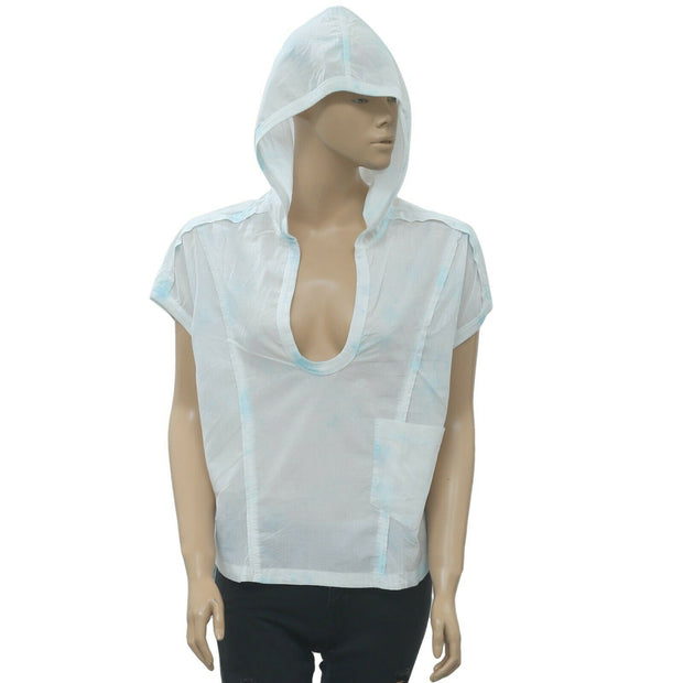 Jessica Simpson Tie Dye Hoodie Blouse Top L
