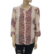 Free People Floral Printed Tunic Shirt Top