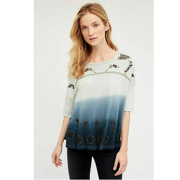 Akemi + Kin Anthropologie Tulsi Swing Tee Blouse Top