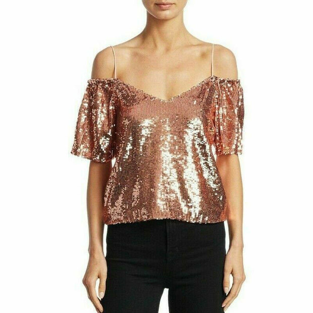 Alice + Olivia Agatha Cold Shoulder Blouse Top
