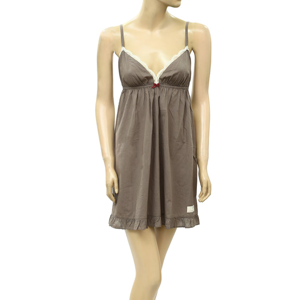 Odd Molly Anthropologie Once In A While Lace Slip Mini Dress S-1