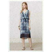 Anthropologie Andree Delair Midi Dress Tie Dye Printed Astarte Wrap