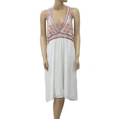 Odd Molly Anthropologie Embroidered White Dress