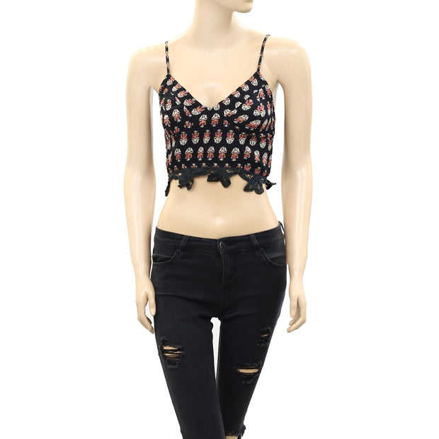 Free People FP One Printed Battenburg Bralette Crop Top