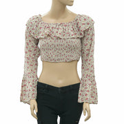 Kimchi Blue Urban Outfitters Kimora Smocked Crop Top