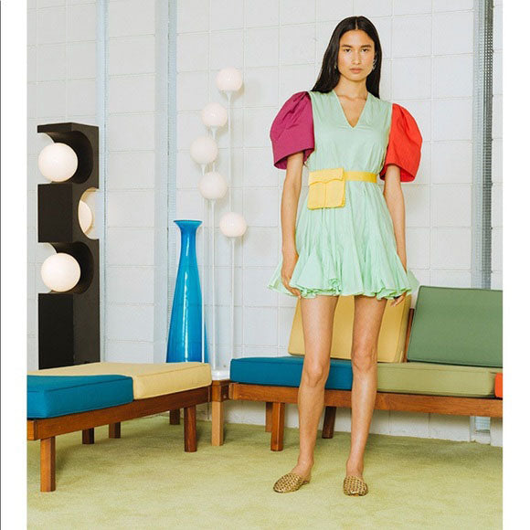 Rhode Resort Vivienne Ella Ruffle Mini Dress XS