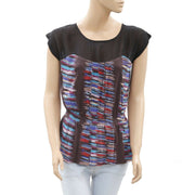 Ecote Urban Outfitters Smocked Printed Blouse Top M