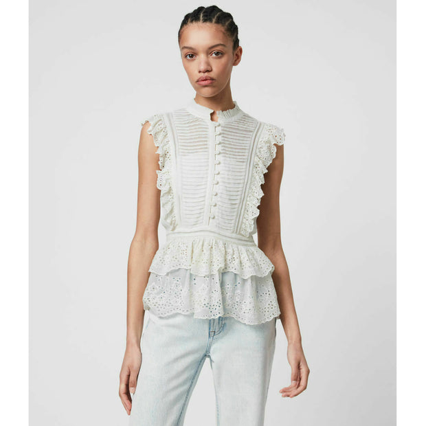 All Saints Lola 刺绣衬衫上衣